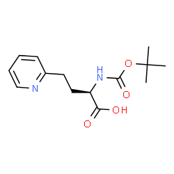 2R-2-(tert-butoxy)carbonyl)amino-4-pyridin-2-ylbutanoic acid Structure