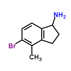 5-BROMO-4-METHYL-2,3-DIHYDRO-1H-INDEN-1-AMINE structure