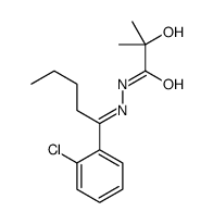 N-[(E)-1-(2-chlorophenyl)pentylideneamino]-2-hydroxy-2-methylpropanamide Structure