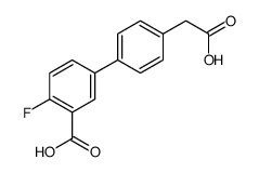 5-[4-(carboxymethyl)phenyl]-2-fluorobenzoic acid structure