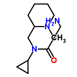 N-Cyclopropyl-N-[(1-methyl-2-piperidinyl)methyl]glycinamide结构式