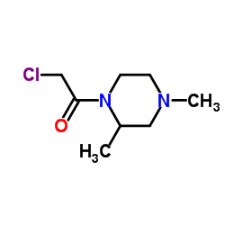 2-Chloro-1-(2,4-dimethyl-1-piperazinyl)ethanone Structure