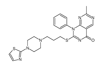7-methyl-1-phenyl-2-[3-[4-(1,3-thiazol-2-yl)piperazin-1-yl]propylsulfanyl]pyrimido[4,5-d]pyrimidin-4-one Structure