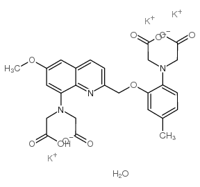 Quin 2 potassium salt hydrate Structure