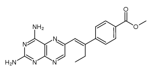 methyl 4-[2-(2,4-diamino-6-pteridinyl)-1-ethylethenyl]benzoate结构式