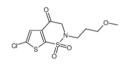 6-chloro 2,3-dihydro-2-(3-methoxypropyl)-4H-thieno[3,2-e]-1,2-thiazin-4-one-1,1-dioxide Structure