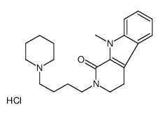 9-methyl-2-(4-piperidin-1-ylbutyl)-3,4-dihydropyrido[3,4-b]indol-1-one,hydrochloride Structure