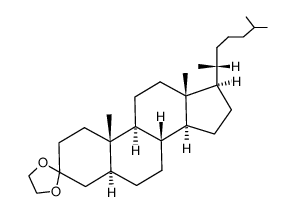 Spiro[1,3-dioxolane-2,3'-[5α]cholestane] structure