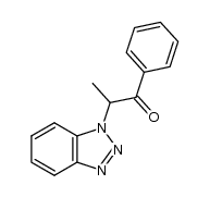 2-(1H-benzo[d][1,2,3]triazol-1-yl)-1-phenylpropan-1-one结构式