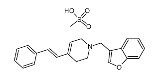 (E)-3-[4-(2-Phenylethenyl)-1,2,3,6-tetrahydropyridin-1-yl]methylbenzo[b]furan methanesulfonate salt结构式