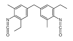 1-ethyl-5-[(3-ethyl-4-isocyanato-5-methylphenyl)methyl]-2-isocyanato-3-methylbenzene结构式