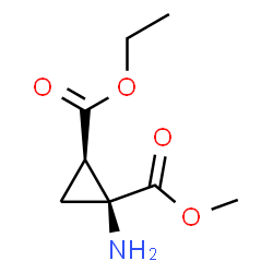 1,2-Cyclopropanedicarboxylicacid,1-amino-,2-ethyl1-methylester,cis-(9CI) Structure