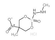 Hydrazine,1-methyl-2-(5-methyl-5-nitro-2-oxido-1,3,2-dioxaphosphorinan-2-yl)-,hydrochloride (1:1)结构式