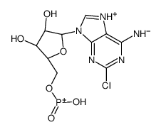 [(2R,3S,4R,5R)-5-(6-amino-2-chloropurin-9-yl)-3,4-dihydroxyoxolan-2-yl]methoxy-hydroxy-oxophosphanium Structure