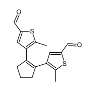 4,4-(环戊二烯-1-烯-1,2-叉基)二(5-甲基噻吩-2-甲醛)结构式