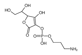 3-aminopropyl [(2R)-2-[(1S)-1,2-dihydroxyethyl]-3-hydroxy-5-oxo-2H-furan-4-yl] hydrogen phosphate Structure