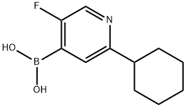 5-Fluoro-2-(cyclohexyl)pyridine-4-boronic acid structure