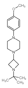 N-叔丁基-3-(对甲氧基苯基哌嗪)氮杂环丁烷结构式