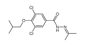 3,5-Dichloro-4-isobutoxy-benzoic acid isopropylidene-hydrazide Structure