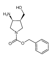 1-PYRROLIDINECARBOXYLIC ACID, 3-AMINO-4-(HYDROXYMETHYL)-, PHENYLMETHYL ESTER, (3S,4S)- structure