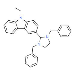 3-(1,3-dibenzylimidazolidin-2-yl)-9-ethyl-9H-carbazole结构式