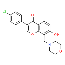 3-(4-chlorophenyl)-7-hydroxy-8-(4-morpholinylmethyl)-4H-chromen-4-one结构式