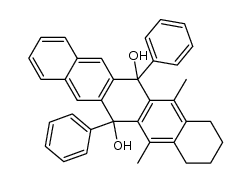 5,14-dimethyl-6,13-diphenyl-1,2,3,4,6,13-hexahydropentacene-6,13-diol Structure