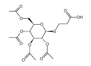 1-S-(2,3,4,6-tetra-O-acetyl-β-D-glucopyranosyl)-3-mercaptopropionate Structure