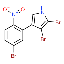 2,3-Dibromo-4-(5-bromo-2-nitrophenyl)-1H-pyrrole结构式