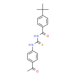 N-{[(4-acetylphenyl)amino]carbonothioyl}-4-tert-butylbenzamide structure