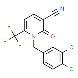 1-(3,4-Dichlorobenzyl)-2-oxo-6-(trifluoromethyl)-1,2-dihydro-3-pyridinecarbonitrile结构式