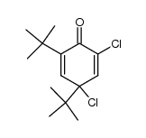 2,4-Di-tert.-butyl-4,6-dichlor-cyclohexa-2,5-dien-1-on结构式