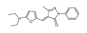 3H-Pyrazol-3-one,4-[[5-(diethylamino)-2-furanyl]methylene]-2,4-dihydro-5-methyl-2-phenyl-结构式