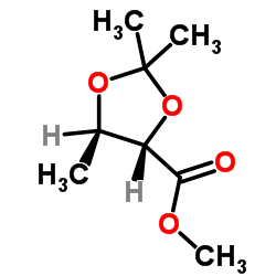 (4S,5R)-Methyl 2,2,5-trimethyl-1,3-dioxolane-4-carboxylate Structure