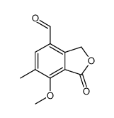 7-methoxy-6-methyl-1-oxo-1,3-dihydro-isobenzofuran-4-carbaldehyde Structure