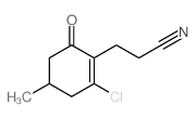 1-Cyclohexene-1-propanenitrile,2-chloro-4-methyl-6-oxo- structure