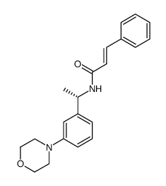 (S)-3-Phenyl-N-[1-(3-morpholin-4-yl-phenyl)ethyl]acrylamide结构式