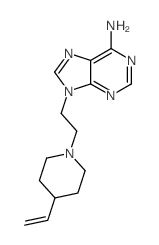 9-[2-(4-ethenylpyridin-1-yl)ethyl]purin-6-amine structure