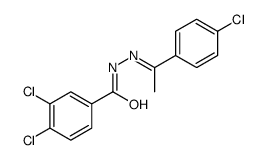 3,4-dichloro-N-[(E)-1-(4-chlorophenyl)ethylideneamino]benzamide结构式