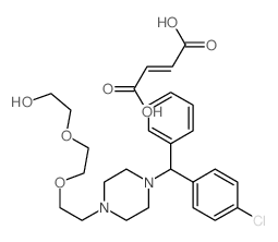 but-2-enedioic acid; 2-[2-[2-[4-[[4-(4-chlorophenyl)phenyl]methyl]piperazin-1-yl]ethoxy]ethoxy]ethanol结构式