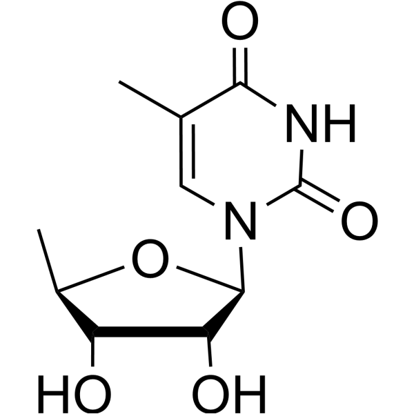 5’-Deoxy-5-methyluridine Structure