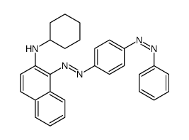 N-cyclohexyl-1-[(4-phenyldiazenylphenyl)diazenyl]naphthalen-2-amine结构式