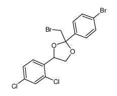 (cis+trans)-2-(bromomethyl)-2-(4-bromophenyl)-4-(2,4-dichlorophenyl)-1,3-dioxolane结构式