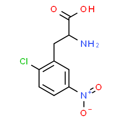 DL-2-Chloro-5-nitrophenylalanine结构式