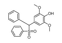 4-[benzenesulfonyl(phenyl)methyl]-2,6-dimethoxyphenol Structure