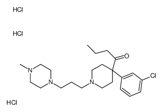 1-[4-(3-chlorophenyl)-1-[3-(4-methylpiperazin-1-yl)propyl]piperidin-4-yl]butan-1-one,trihydrochloride结构式