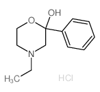 2-Morpholinol,4-ethyl-2-phenyl-, hydrochloride (1:1) structure