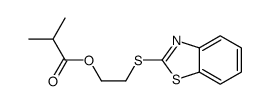 2-(1,3-benzothiazol-2-ylsulfanyl)ethyl 2-methylpropanoate结构式