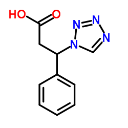 3-phenyl-3-(1-tetrazolyl)propanoic acid Structure