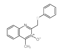 Quinazoline, 4-methyl-2-[(phenylthio)methyl]-, 3-oxide structure